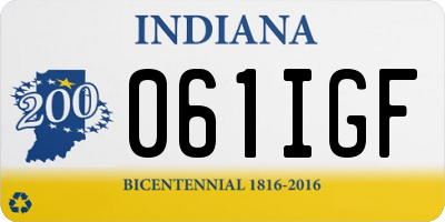 IN license plate 061IGF