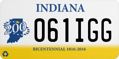 IN license plate 061IGG