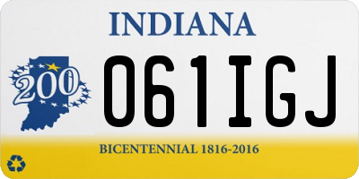 IN license plate 061IGJ