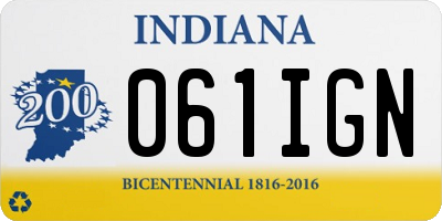 IN license plate 061IGN