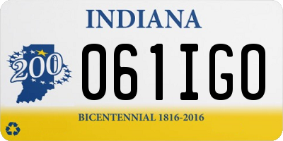 IN license plate 061IGO