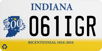 IN license plate 061IGR