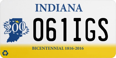 IN license plate 061IGS