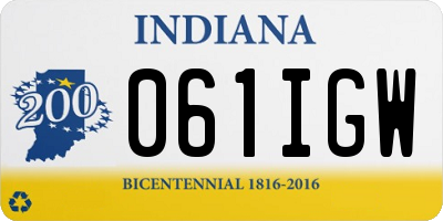 IN license plate 061IGW