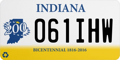 IN license plate 061IHW
