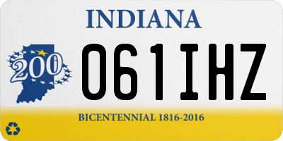 IN license plate 061IHZ