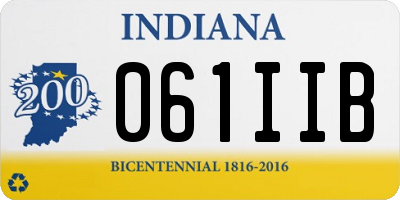 IN license plate 061IIB