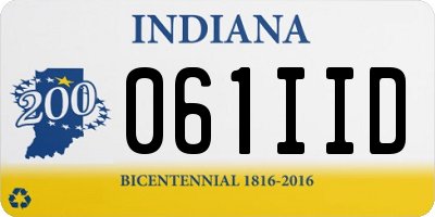 IN license plate 061IID