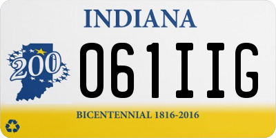IN license plate 061IIG