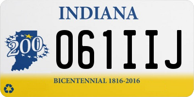 IN license plate 061IIJ