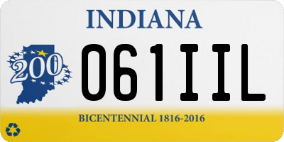 IN license plate 061IIL