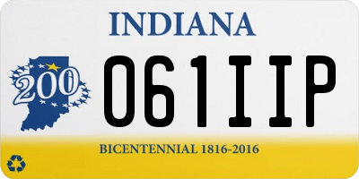 IN license plate 061IIP