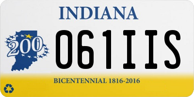 IN license plate 061IIS
