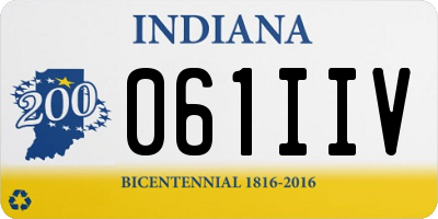 IN license plate 061IIV