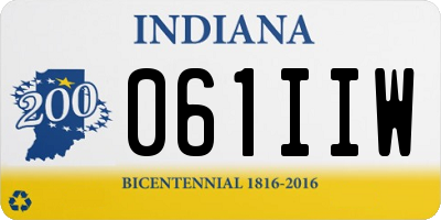 IN license plate 061IIW