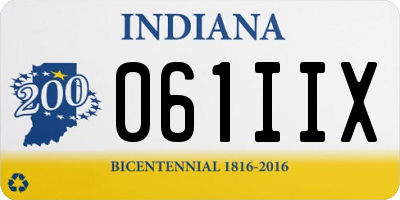 IN license plate 061IIX