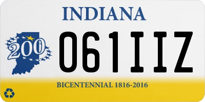 IN license plate 061IIZ