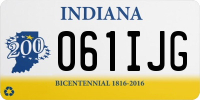 IN license plate 061IJG