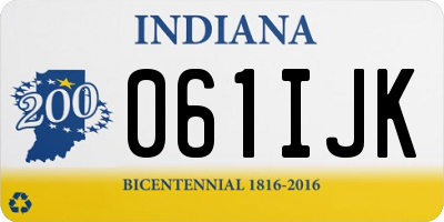 IN license plate 061IJK