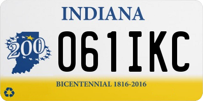 IN license plate 061IKC
