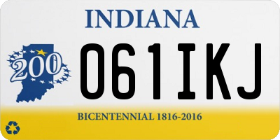 IN license plate 061IKJ