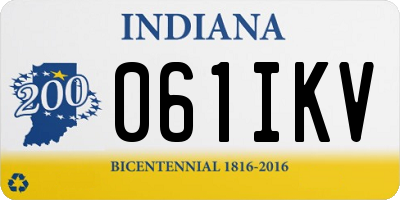 IN license plate 061IKV