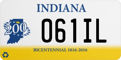 IN license plate 061IL