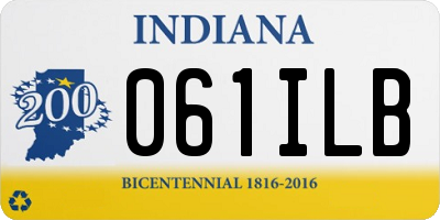 IN license plate 061ILB