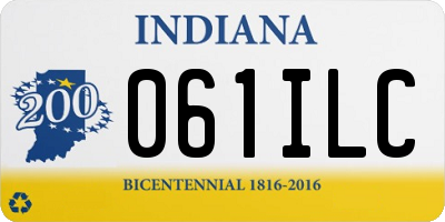 IN license plate 061ILC