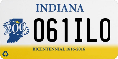 IN license plate 061ILO