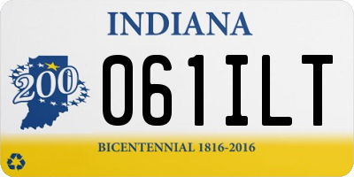 IN license plate 061ILT