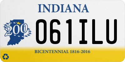 IN license plate 061ILU
