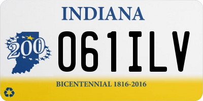 IN license plate 061ILV