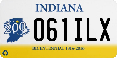 IN license plate 061ILX