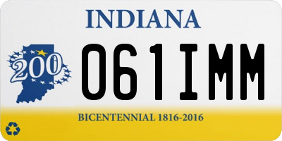 IN license plate 061IMM