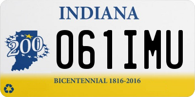 IN license plate 061IMU