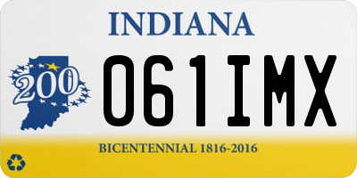 IN license plate 061IMX