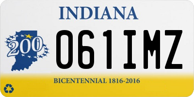 IN license plate 061IMZ