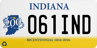 IN license plate 061IND
