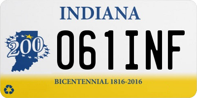 IN license plate 061INF