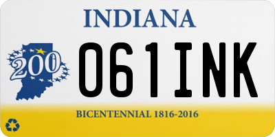 IN license plate 061INK