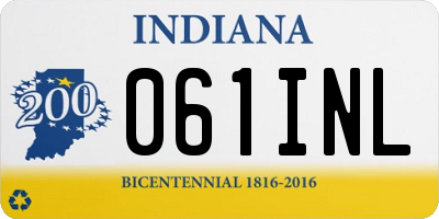 IN license plate 061INL