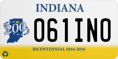IN license plate 061INO