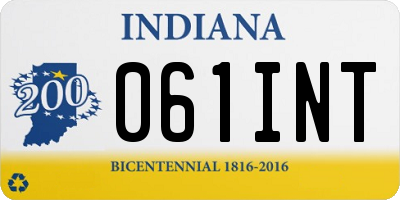 IN license plate 061INT