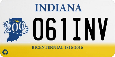 IN license plate 061INV