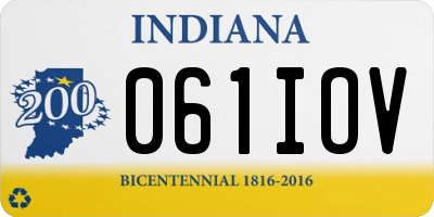 IN license plate 061IOV