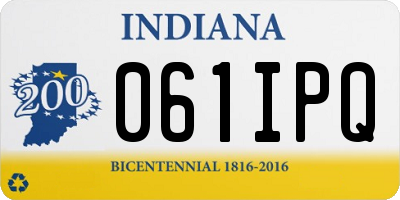 IN license plate 061IPQ