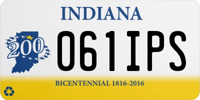 IN license plate 061IPS