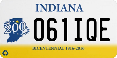 IN license plate 061IQE