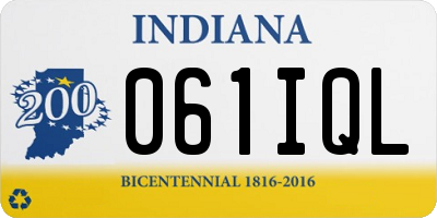 IN license plate 061IQL